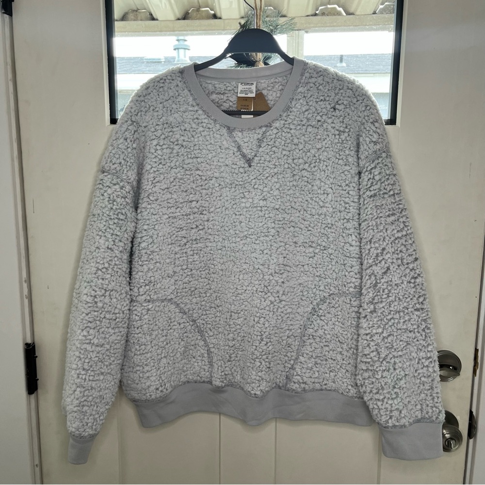 PINK Victoria’s Secret Sherpa Fleece Crewneck | L | NWT